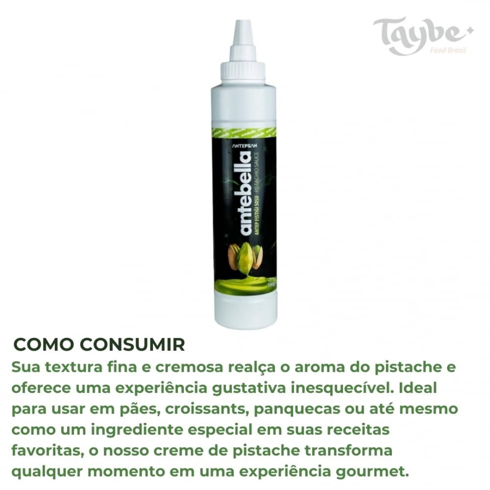 Antebella Pistachio Nut Butter Sauce, 11% Pistachio, Sauce for Bread, Kunafah, Dubai Chocolate Bars, No Palm Oil, 700gr/25oz