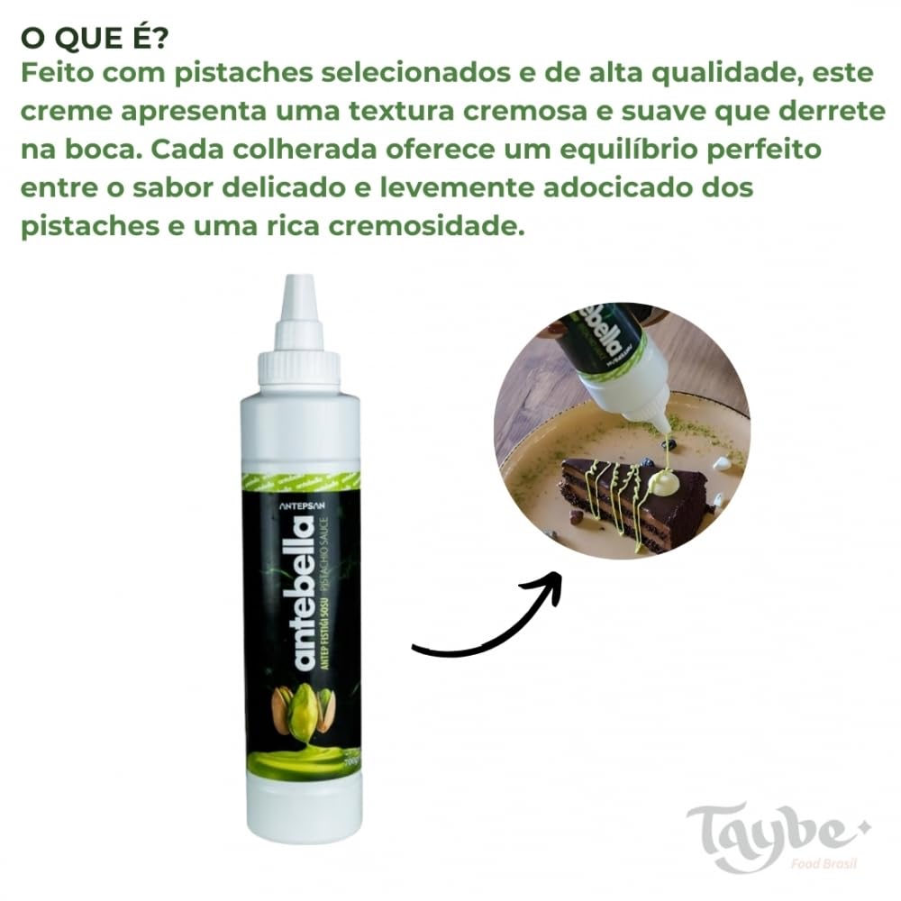 Antebella Pistachio Nut Butter Sauce, 11% Pistachio, Sauce for Bread, Kunafah, Dubai Chocolate Bars, No Palm Oil, 700gr/25oz