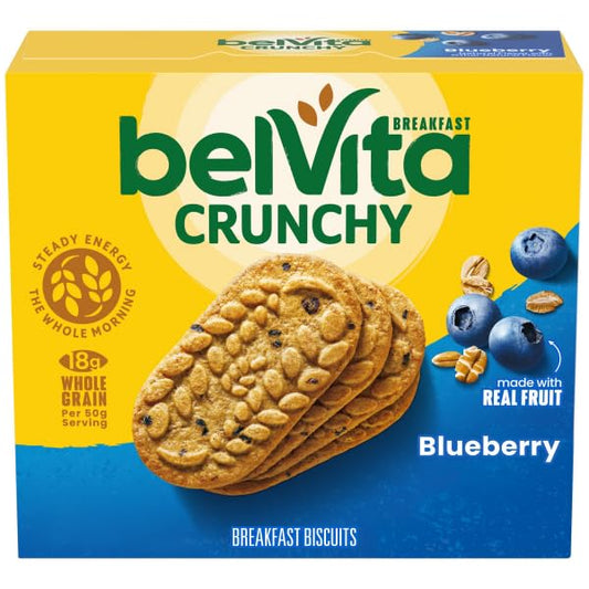 belViita Blueberry Breakfast Biscuits, 5 Packs (4 Biscuits Per Pack)