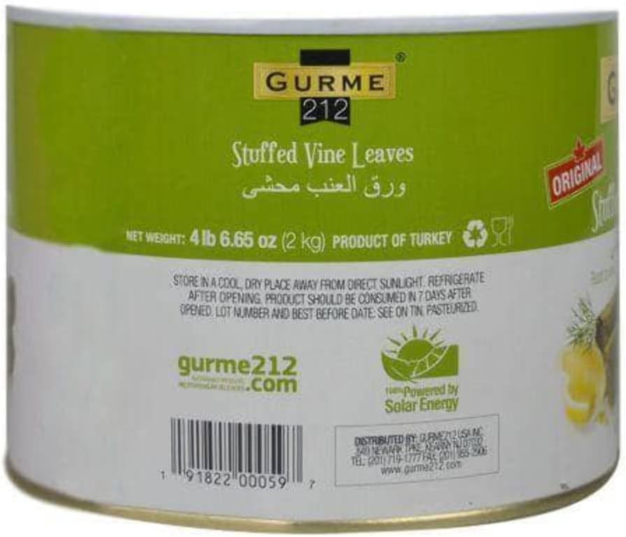Gurme212 Original Stuffed Grape Leaves 4.4 lb can