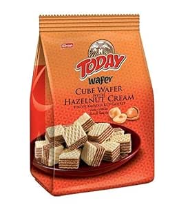 Today Cube Wafer with Hazelnut Cream, Crispy Wafers with Cream Filling, 200g, 3 Pack
