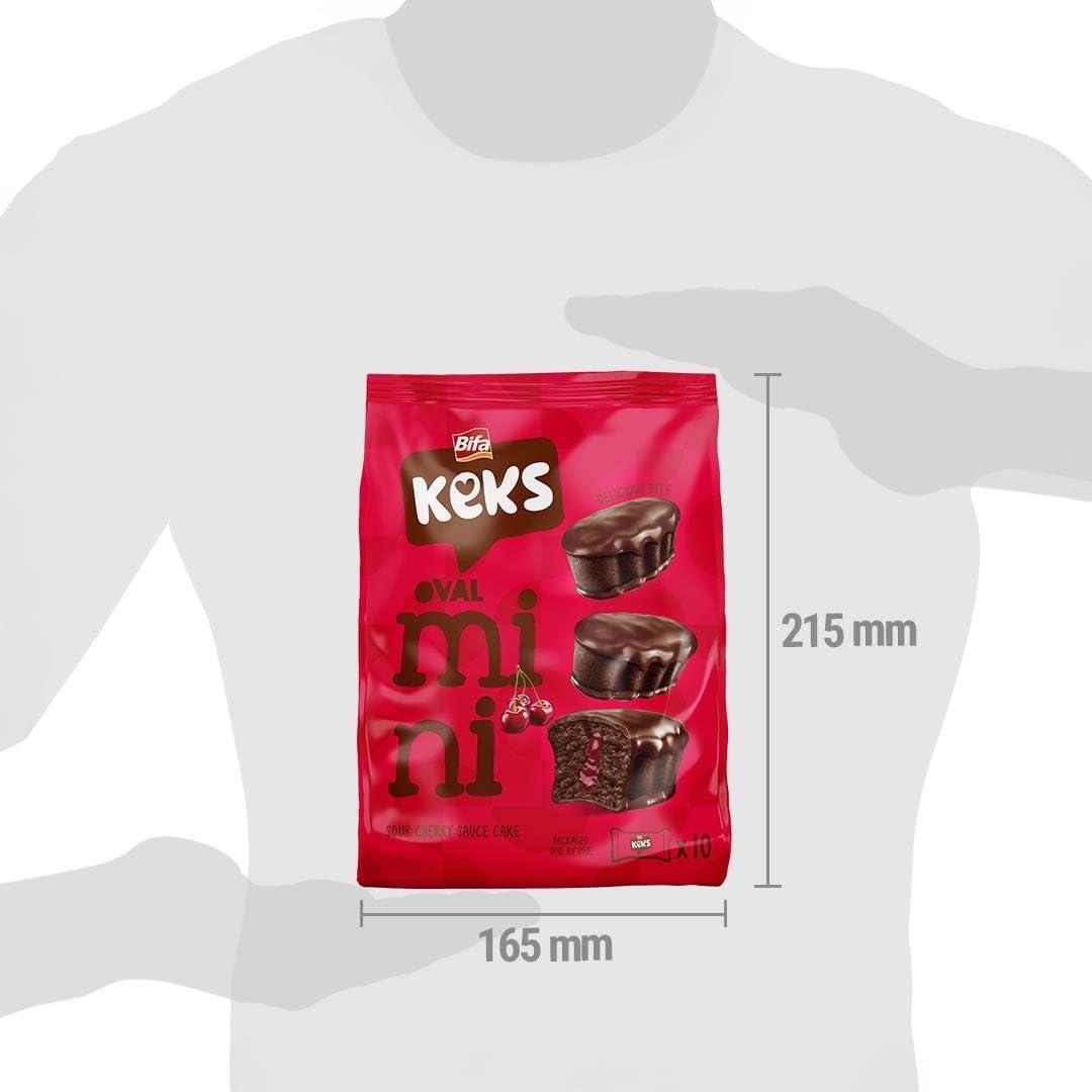 (2 pack) BifaKeks Chocolate Sour Cherry Sauce Cake, Individually Wrapped cake, 3 Bag Variety Pack, 10 mini cakes per bag