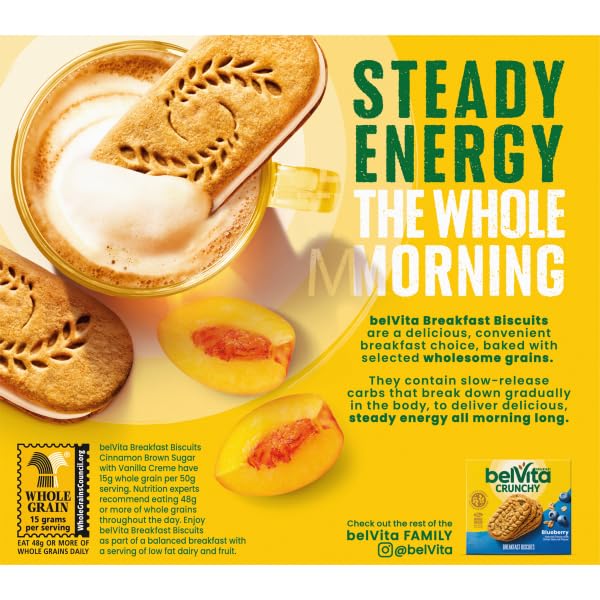 belViita Breakfast Sandwich Cinnamon Brown Sugar with Vanilla Creme Breakfast Biscuits, 5 Packs (2 Sandwiches Per Pack)