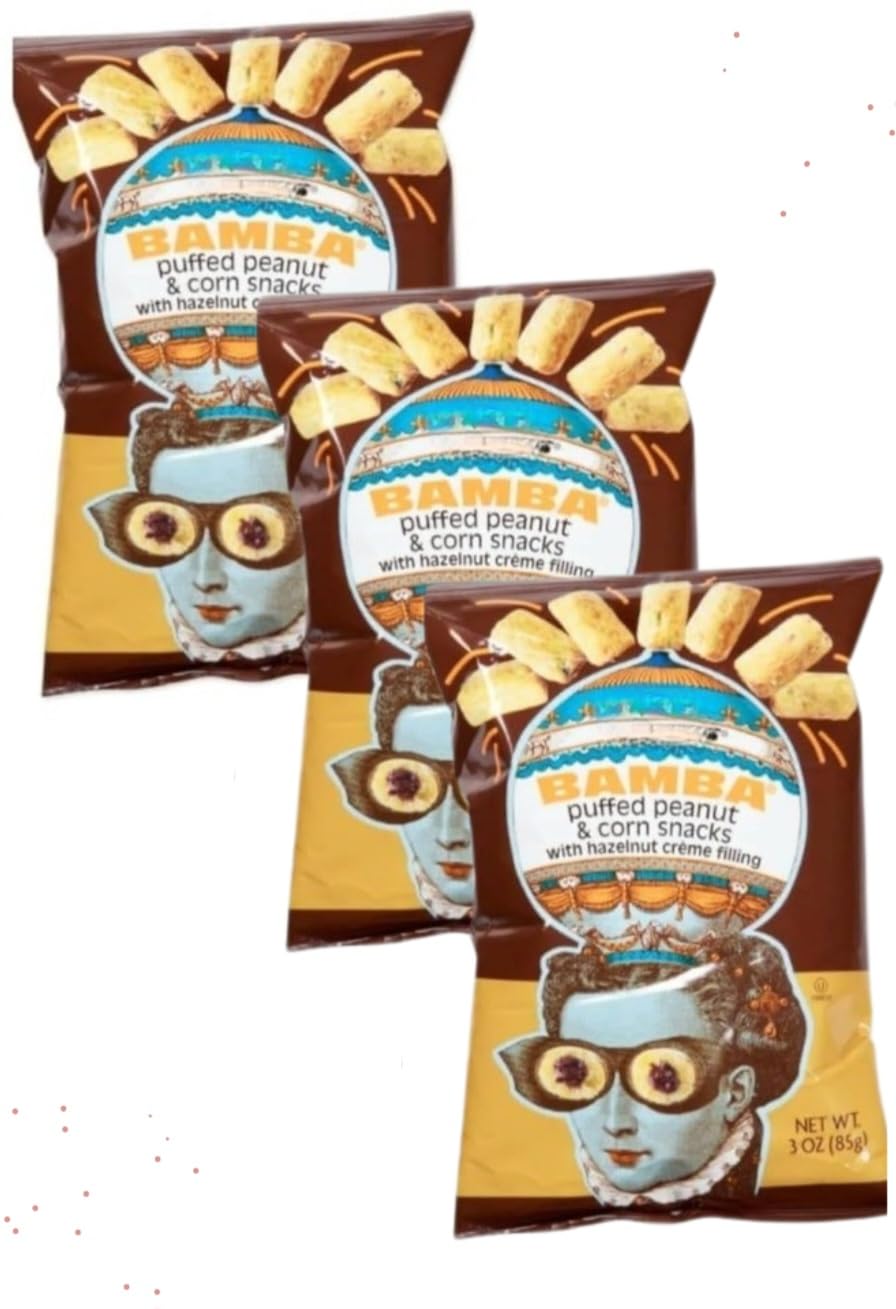 Bamba Snacks Puffed Peanut and Corn snack with Hazelnut Creme (3 Pack)