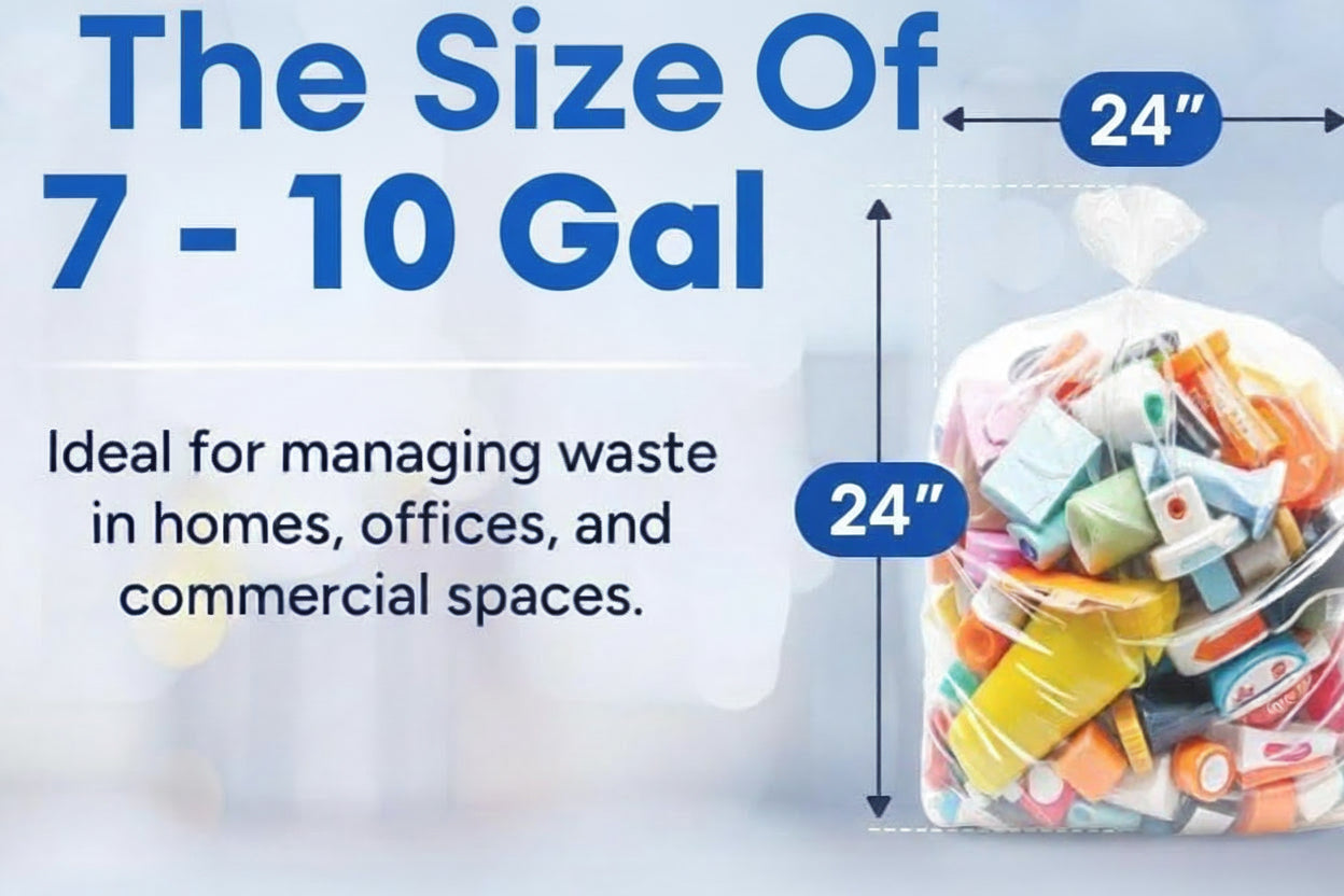 Clear Trash Bags, High-Density Garbage Can Liners, 30 x 37 Inch, 500 Count, 20-30 Gallon Capacity, Transparent, for Home Office Commercial Use