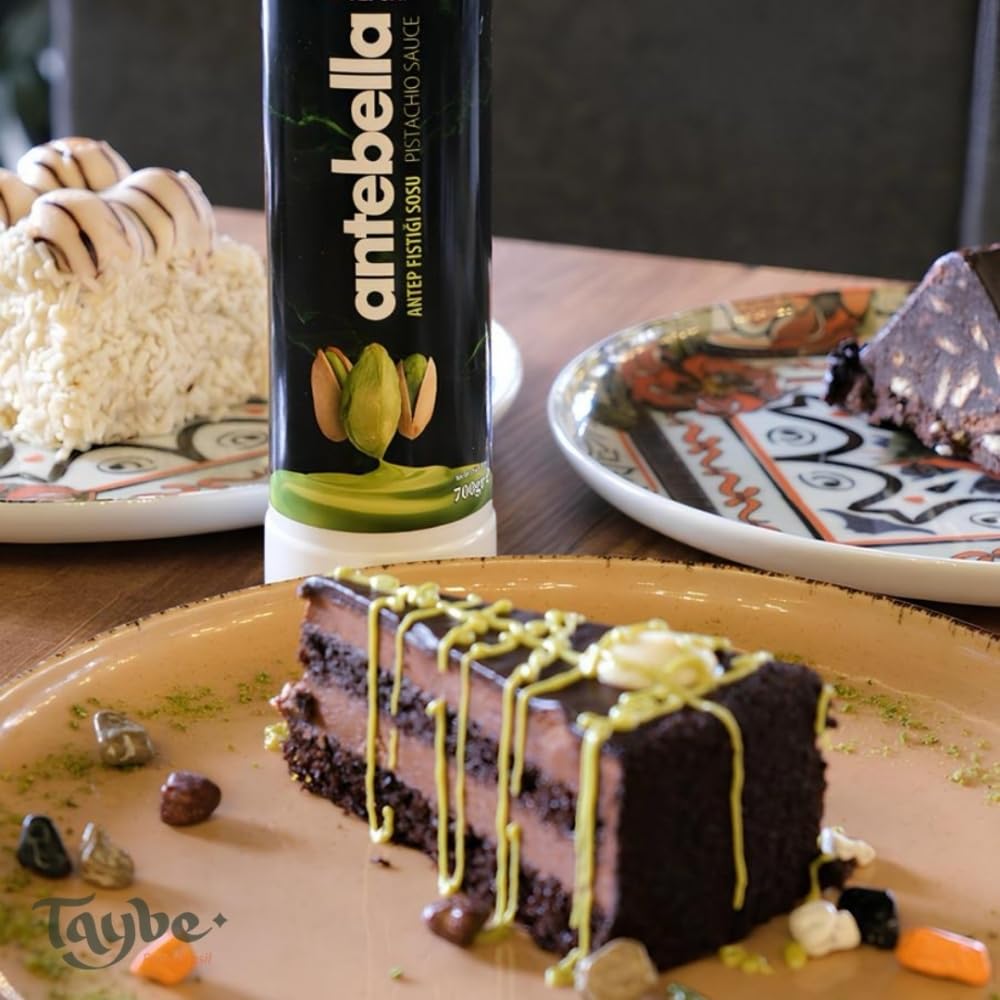 Antebella Pistachio Nut Butter Sauce, 11% Pistachio, Sauce for Bread, Kunafah, Dubai Chocolate Bars, No Palm Oil, 700gr/25oz