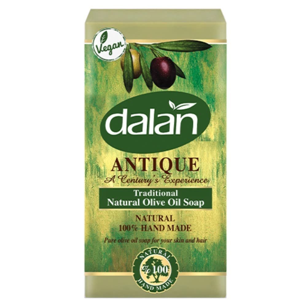 Dalan Antique 100% Olive Oil Soap 5x180gr Dry Skin, Anti – Dandruff, Hand Made Soap