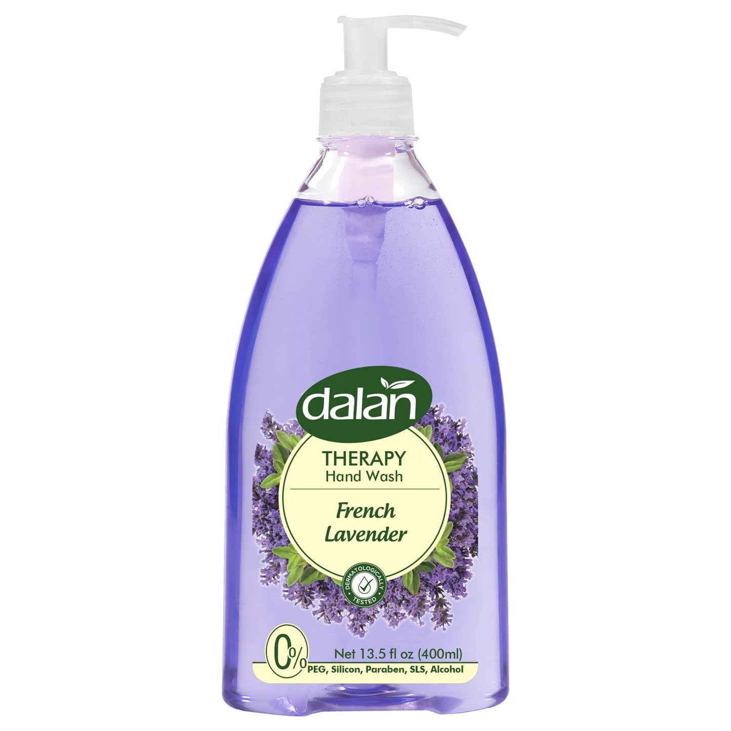 Dalan Therapy French Lavender Ultra Moisturizing Liquid Hand Soap for Normal and Dry Hands Fresh Clean and Soft Feeling (13.5 Fl Oz / 400 mL (Pack of 4))