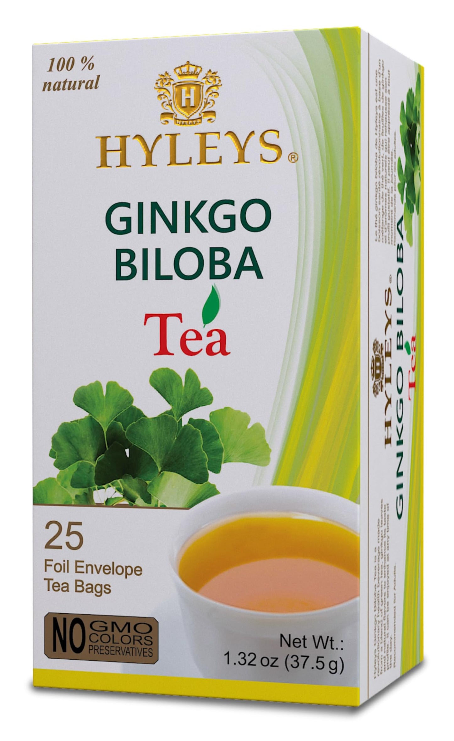 Hyleys Natural Wellness Nettle Leaves with Black Tea - Pure Ceylon Tea Blend - 100% Natural, Sugar-Free, Gluten-Free, Non-GMO - 25 Tea Bags