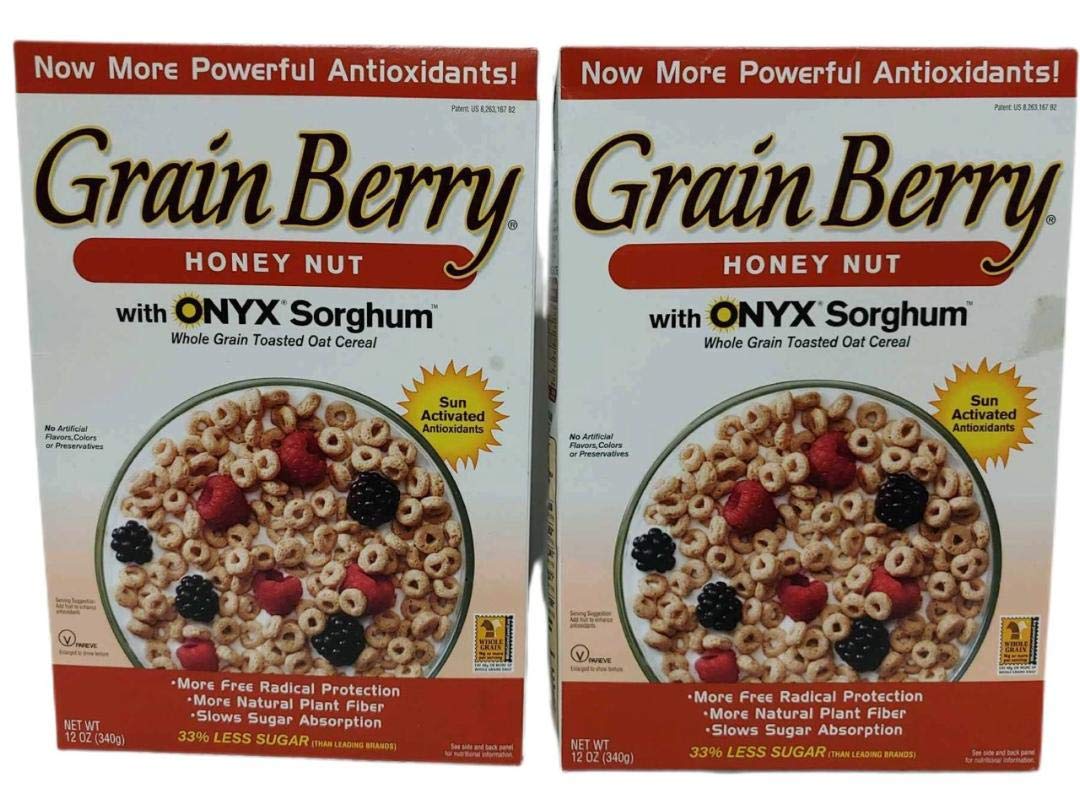 Grain Berry Cereal, Honey Nut Toasted Oats, Whole Grain With Antioxidants, 12 Ounce Box (Pack of 2)