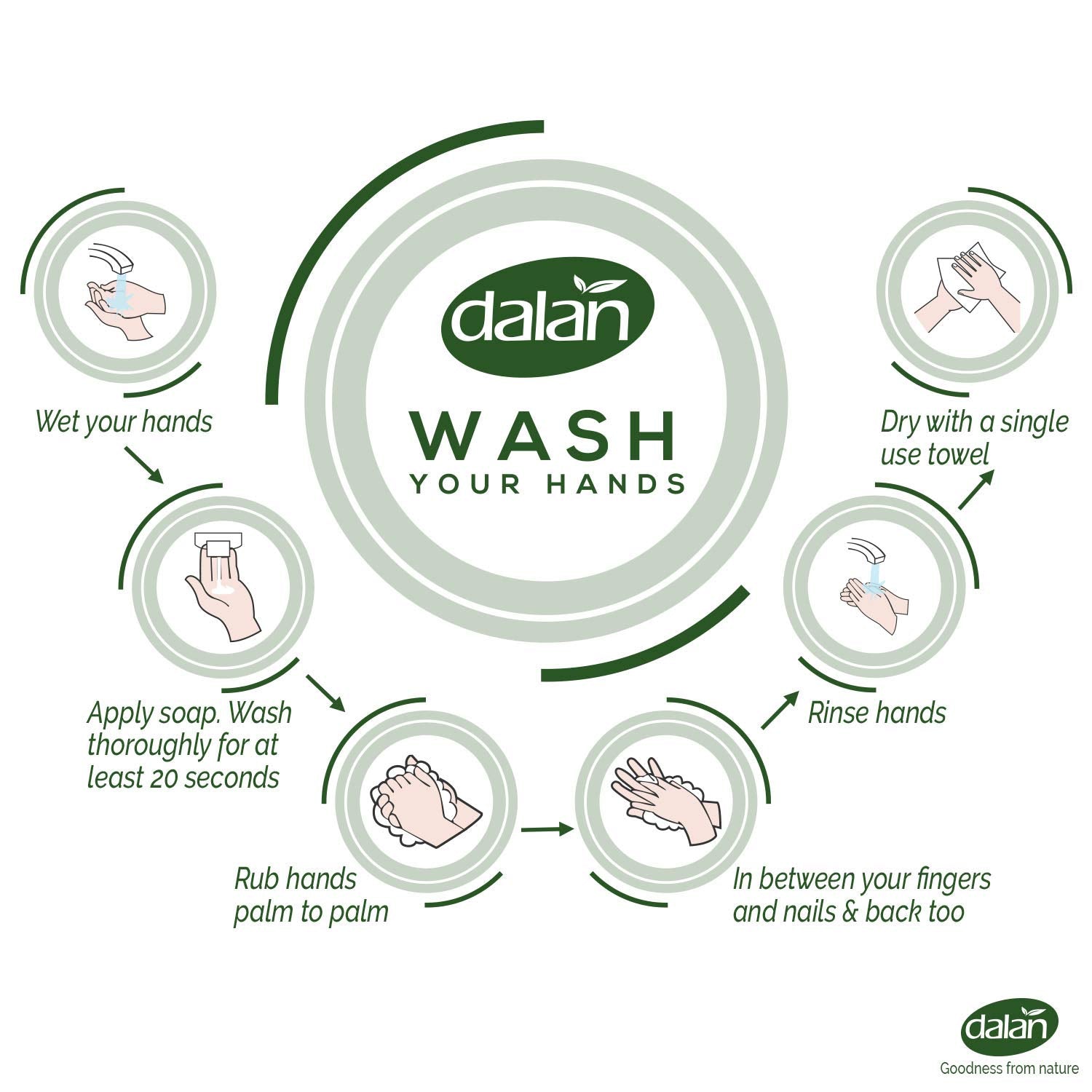 Dalan Therapy British Rose Ultra Moisturizing Liquid Hand Soap for Normal and Dry Hands Fresh Clean and Soft Feeling (13.5 Fl Oz / 400 mL (Pack of 6))