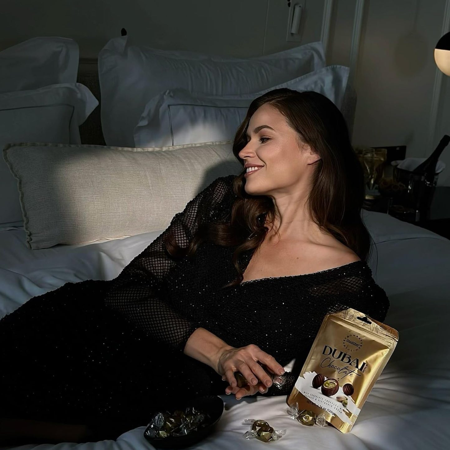 Beemax Dubai Style Chocolate Truffles– Dubai Chocolate Truffles Filled with Pistachio Cream, Milk Chocolate & Crunchy Kadaifi | Gourmet Middle Eastern Candy, 4.24oz Bag