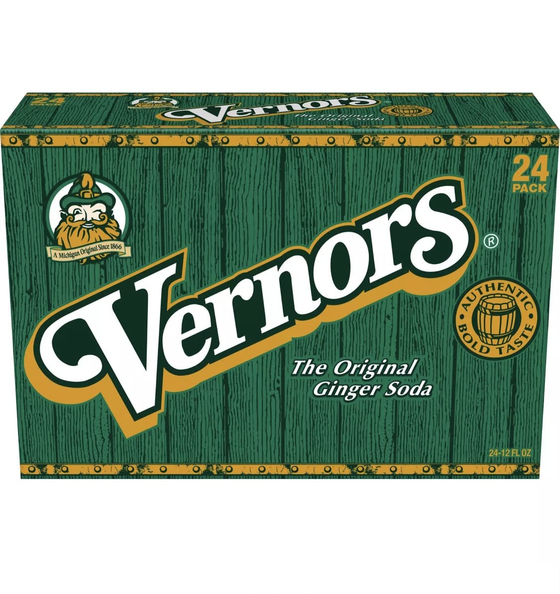 Vernors Ginger Ale Soda 12 oz Can (48 Cans)