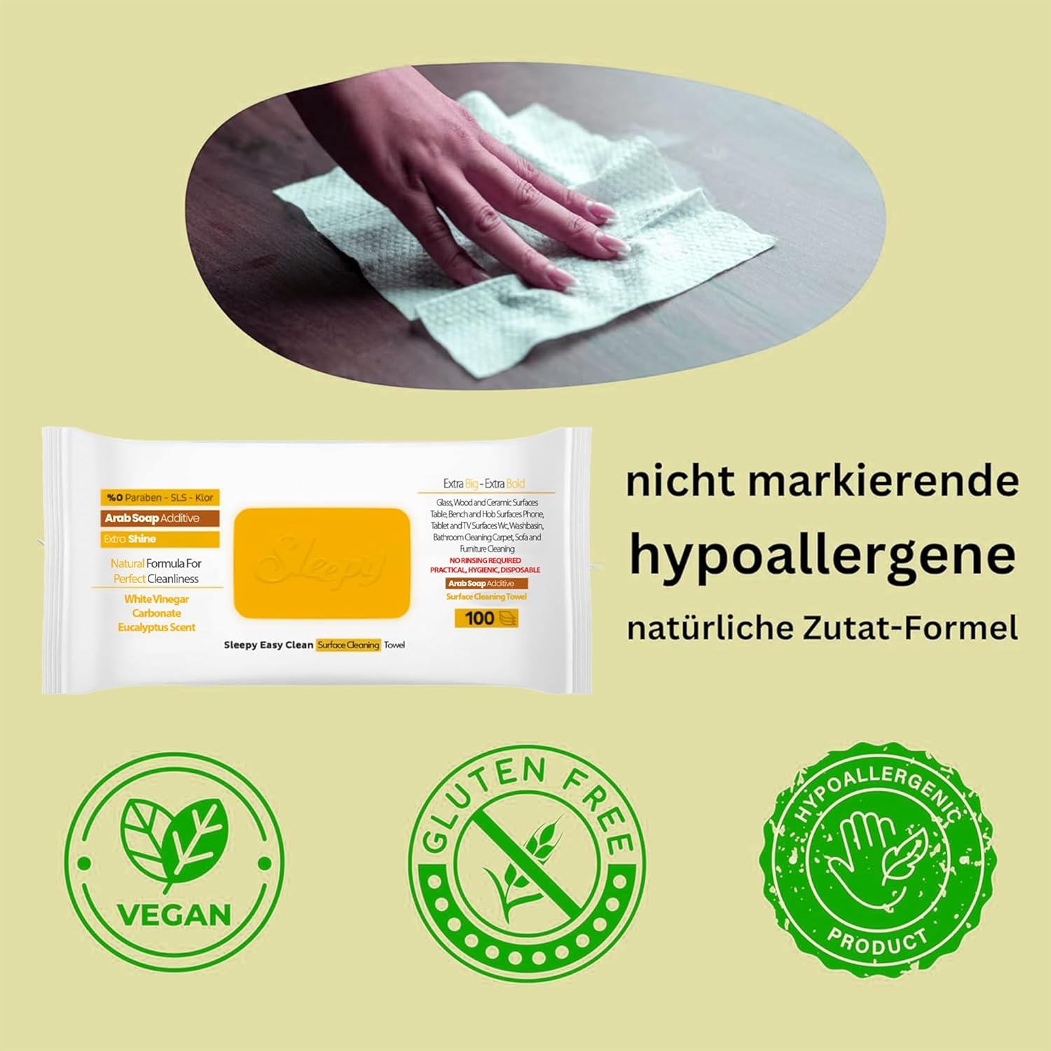 Easy Clean All Purpose Cleaning Wet Wipes, Large