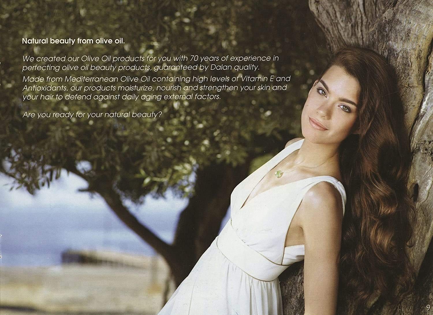 Dalan 100% Pure Olive Oil Hair Conditioner Repair Care for Dry and Damaged Hair Preventing it from Forming Split Ends Paraben-Silicon-PEG Free 6.8 fl.oz.