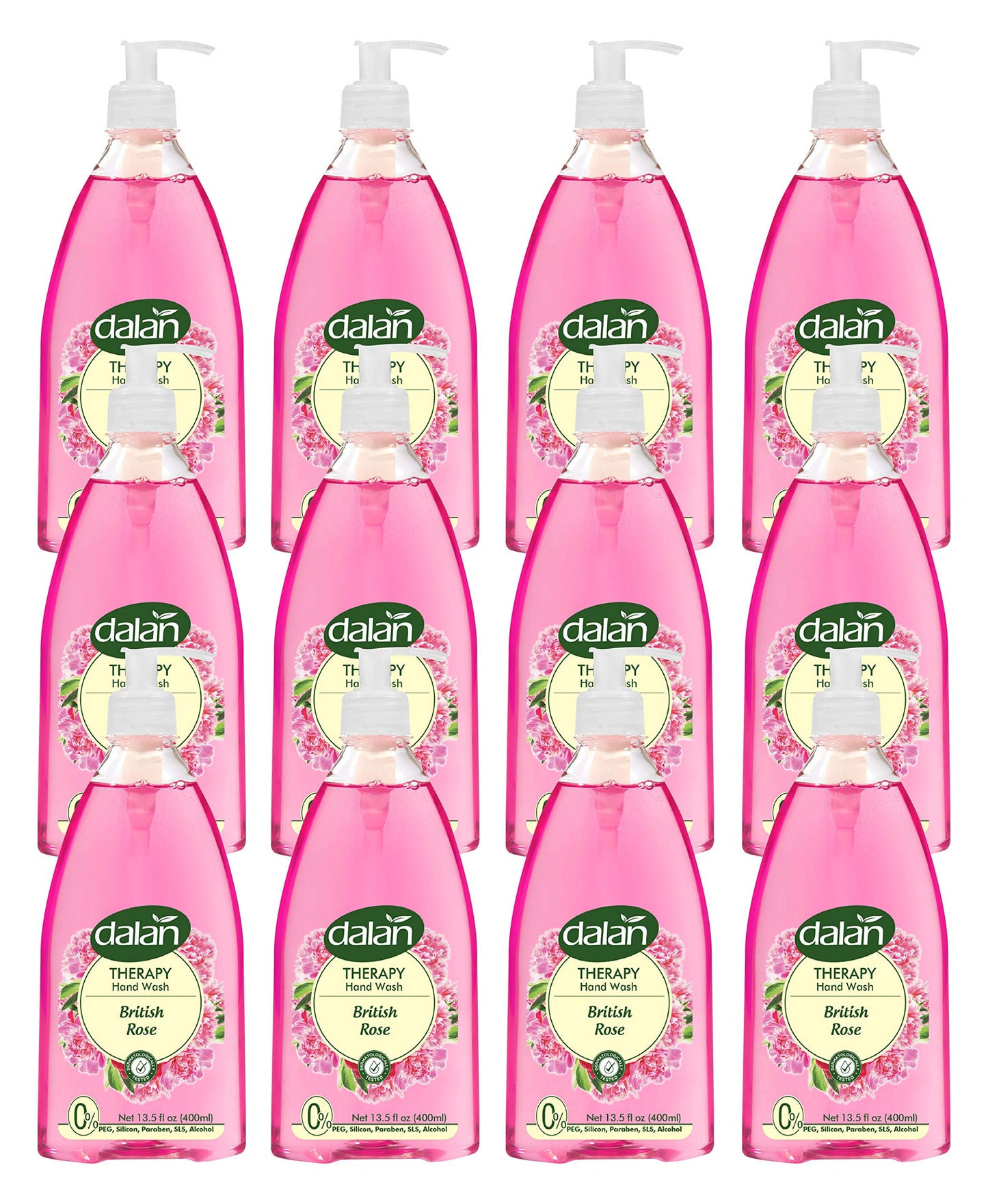 Dalan Therapy British Rose Ultra Moisturizing Liquid Hand Soap for Normal and Dry Hands Fresh Clean and Soft Feeling (13.5 Fl Oz / 400 mL (Pack of 6))