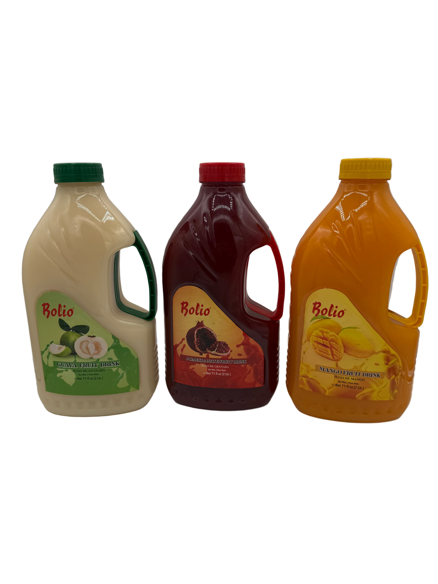 Fruit Drink Variety Pack, 71 fl oz Bottles, Pomegranate, Mango and Guava, 25% Juice, Pack of 3, ByBolio