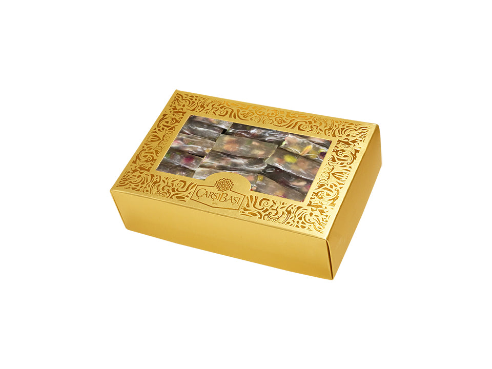 Traditional Turkish Delights with Pistachio (Sade Parmak Fitil Antep Fistikli, Sweet Pistachio Soujouk 12.32 oz, 350 g)