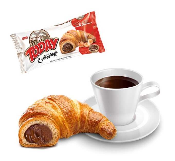 Today Chocolate Croissant | Individually Wrapped, Buttery Soft Croissant, Ready to eat Breakfast Pastry, or Lunchbox Snacks - Each pack contains 6 pastries, 2-pack deal for a total of 12 croissants byElvan