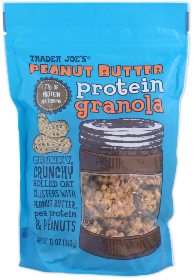 Trader Joe's Peanut Butter Protein Granola Crunchy 12 oz ( 4 Pack )