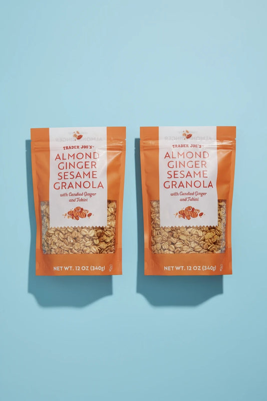 Trader Joe's Almond Ginger Sesame Granola 12 Oz (340g) ~ 2 Pack