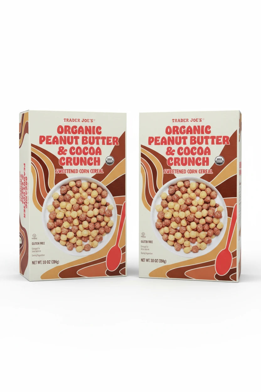 Trader Joe's Organic Peanut Butter & Cocoa Crunch 10oz (284g) ~ 2 pack
