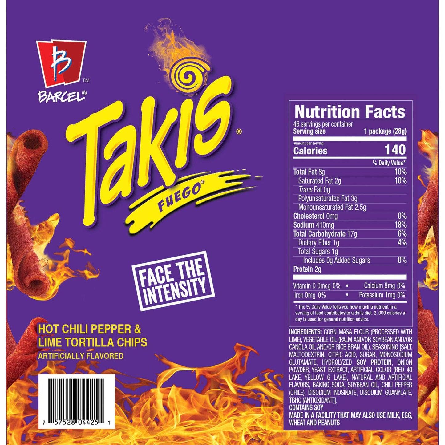 Barcel NCDVRRXK Takis Fuego, 2 Box of 46