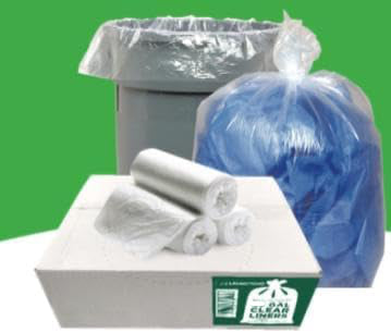 Clear Trash Bags, High-Density Garbage Can Liners, 30 x 37 Inch, 500 Count, 20-30 Gallon Capacity, Transparent, for Home Office Commercial Use