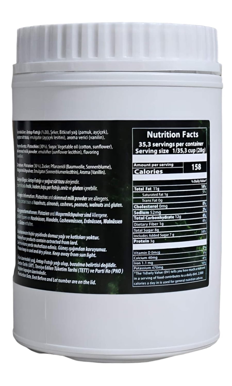 Antebella Pistachio Nut Butter Sauce, Sauce for Bread, Kunafah, Dubai Chocolate Bars, No Palm Oil (1KG)