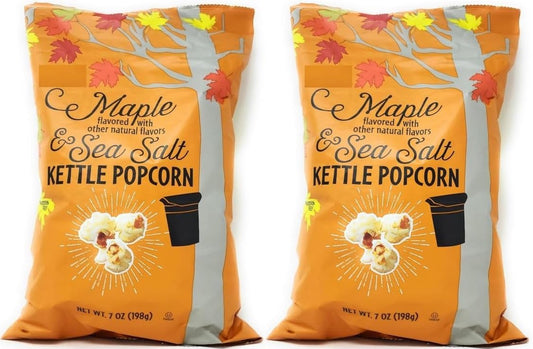 2 Pack of Maple and Sea Salt Kettle Corn By Trader Js 7oz Bags