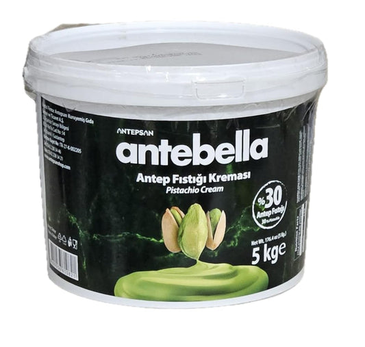 Antebella Pistachio Nut Butter Sauce, Sauce for Bread, Kunafah, Dubai Chocolate Bars, No Palm Oil (5KG)