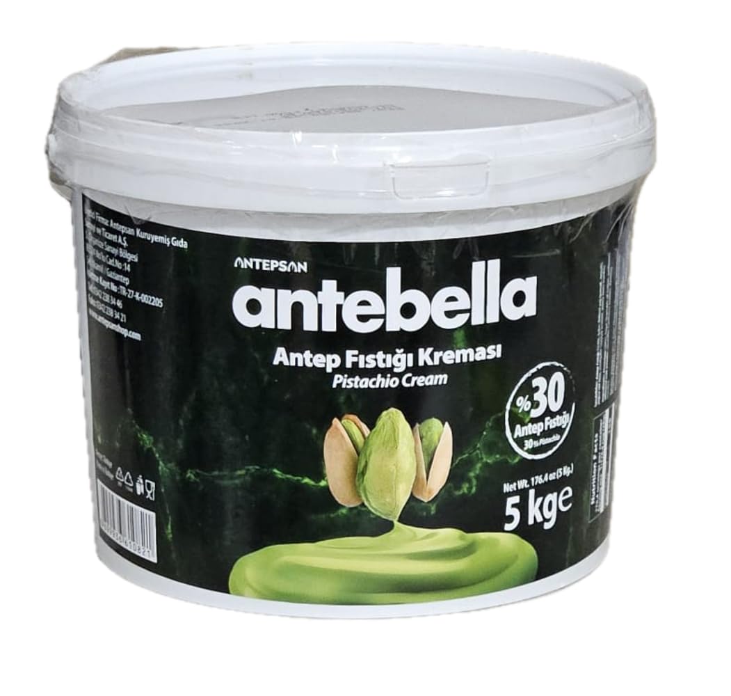 Antebella Pistachio Nut Butter Sauce, Sauce for Bread, Kunafah, Dubai Chocolate Bars, No Palm Oil (1KG)