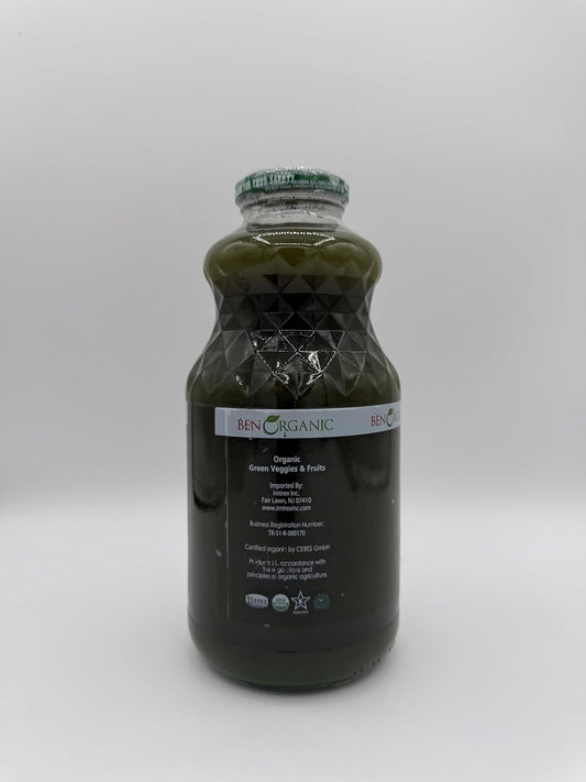 Organic Green Veggies & Fruits 100% Juice 32oz (946ml) Kosher/Halal