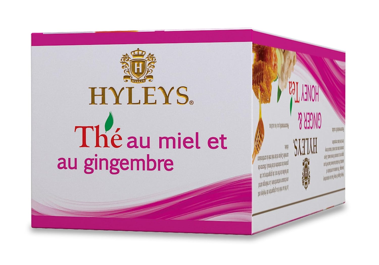 Hyleys Wellness Ginger & Honey Black Tea - Natural Digestive Support with Pure Ceylon Tea - 25 Tea Bags