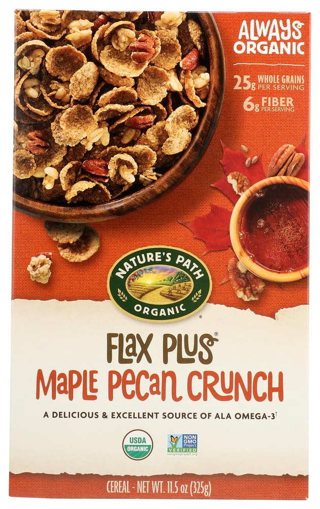 Nature's Path Organic Flax Plus Cereal Maple Pecan Crunch -- 11.5 oz - 2 pc