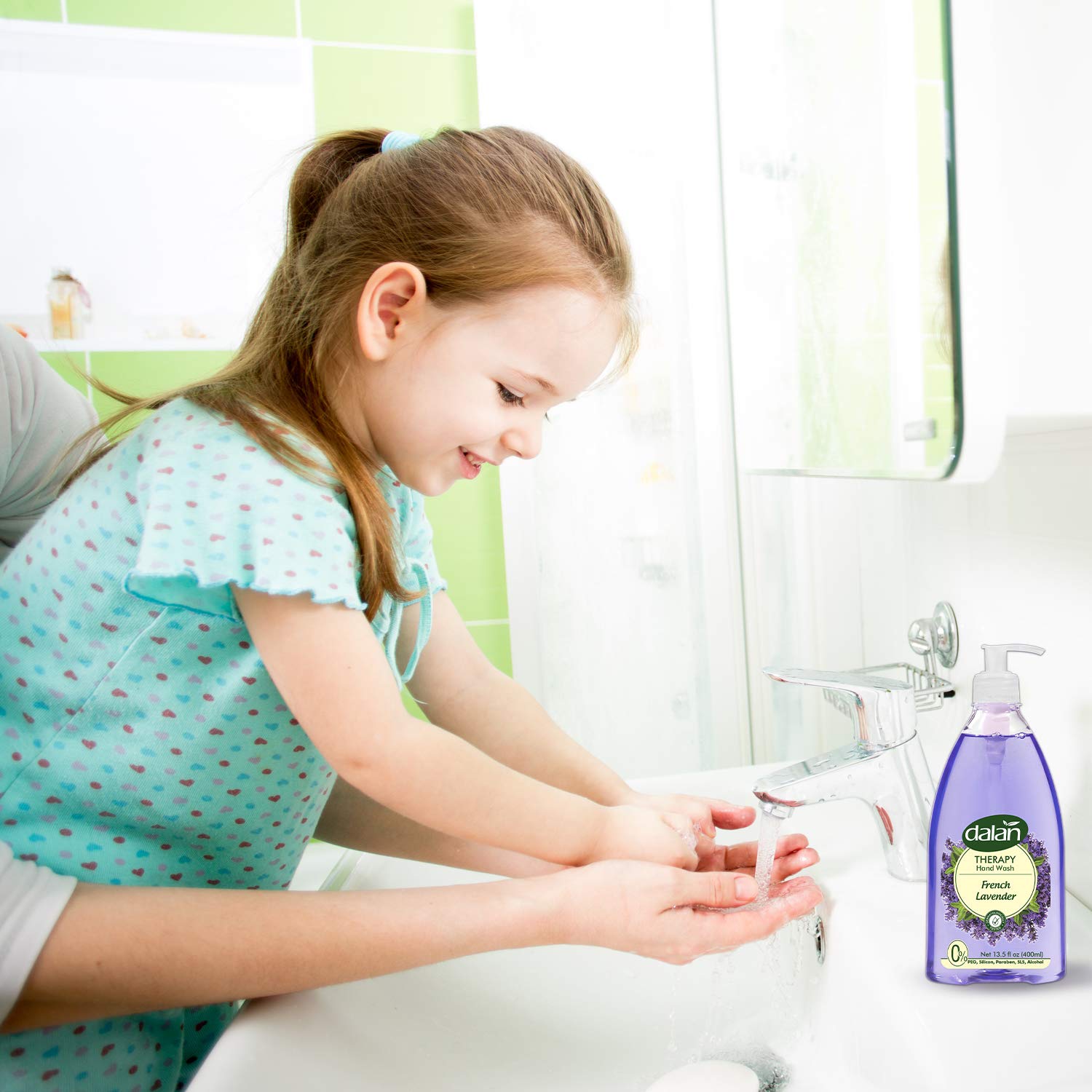 Dalan Therapy French Lavender Ultra Moisturizing Liquid Hand Soap for Normal and Dry Hands Fresh Clean and Soft Feeling (13.5 Fl Oz / 400 mL (Pack of 4))