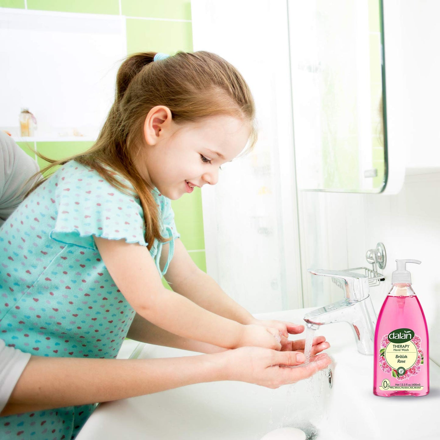 Dalan Therapy British Rose Ultra Moisturizing Liquid Hand Soap for Normal and Dry Hands Fresh Clean and Soft Feeling (13.5 Fl Oz / 400 mL (Pack of 6))