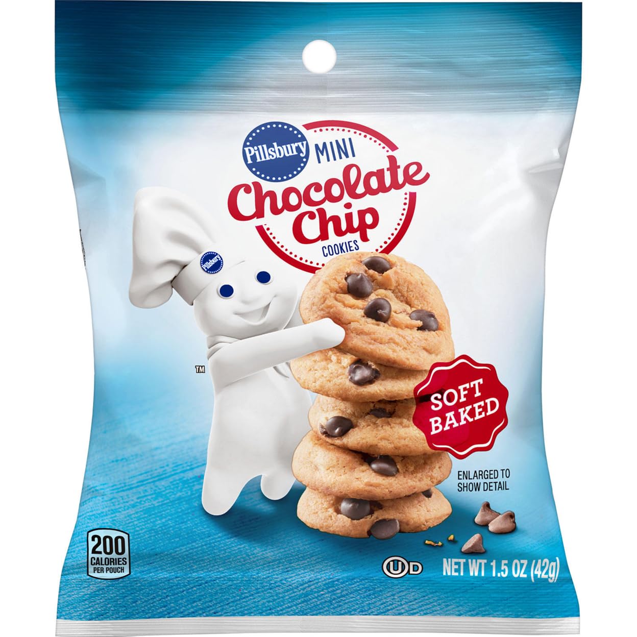 Pillsbury Soft Baked Mini Chocolate Chip Cookies, 1.5 Ounce (28 Pack)