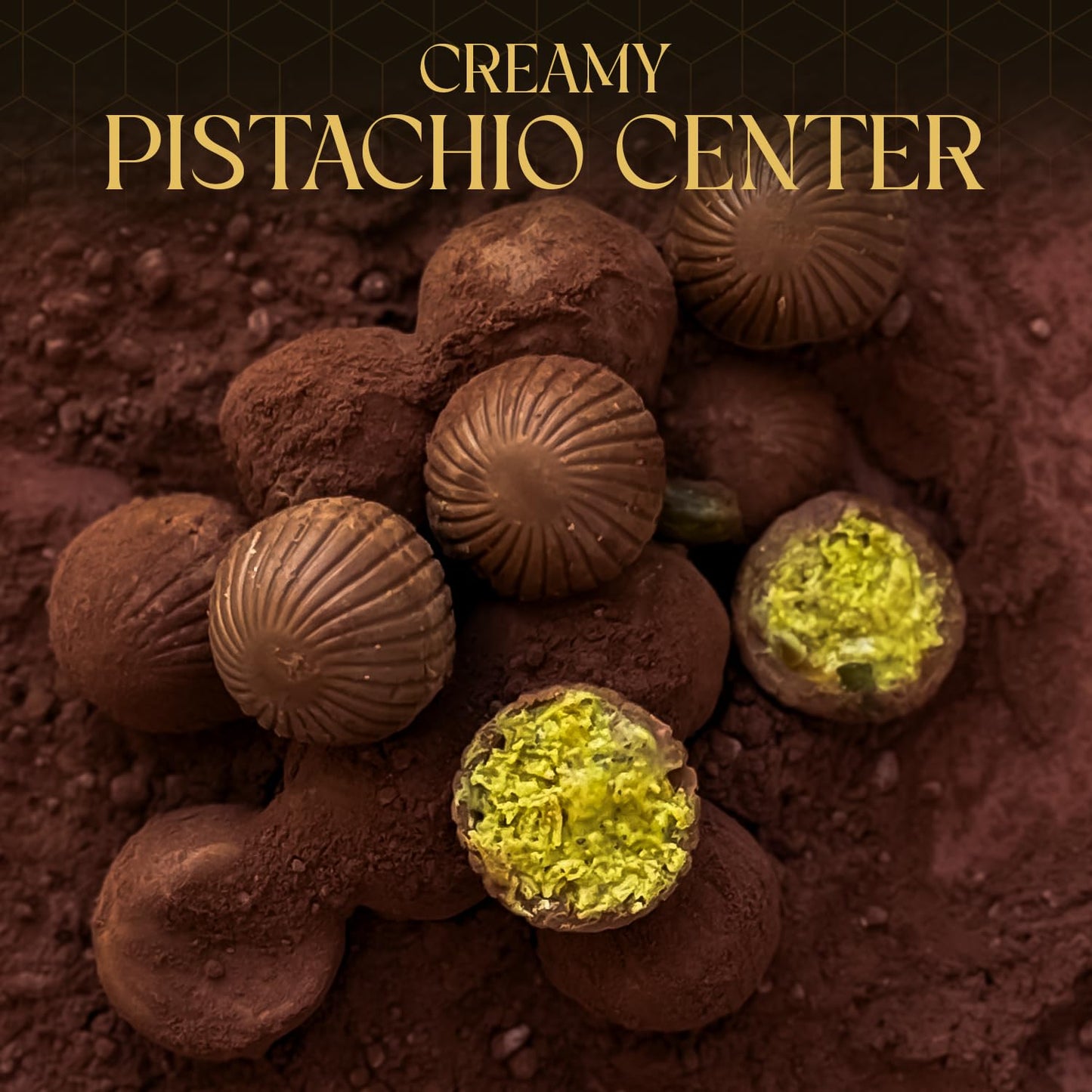 Beemax Dubai Style Chocolate Truffles– 2 Pack, Dubai Chocolate Truffles Filled with Pistachio Cream, Milk Chocolate & Crunchy Kadaifi | Gourmet Middle Eastern Candy, 4.24oz Each Bag