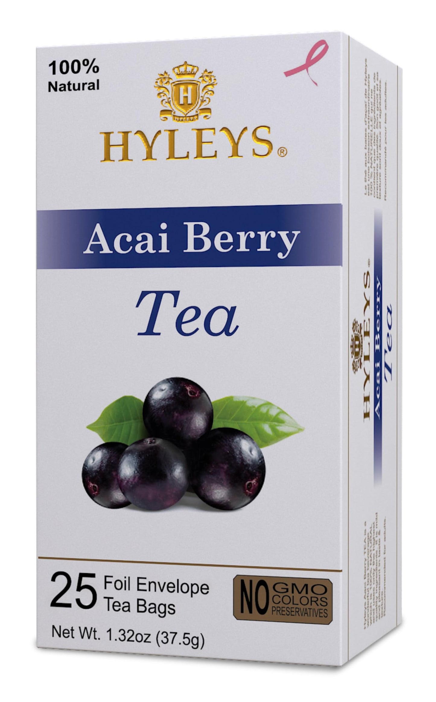 Hyleys Wellness Ginger & Honey Black Tea - Natural Digestive Support with Pure Ceylon Tea - 25 Tea Bags