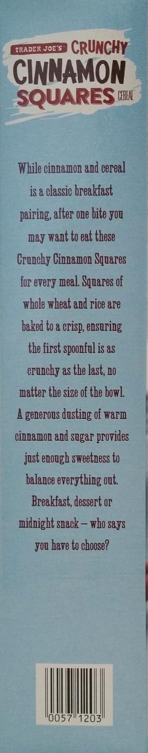 Trader Joe’s – Crunchy Cinnamon Squares Cereal – Net Wt. 12.2 Oz (346g)