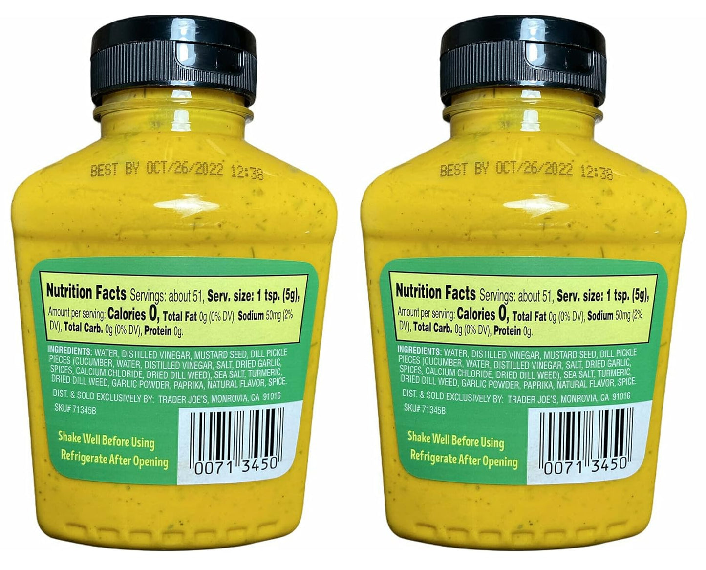 Trader Joe's Dill Pickle Mustard, 9 oz (Pack of 2)
