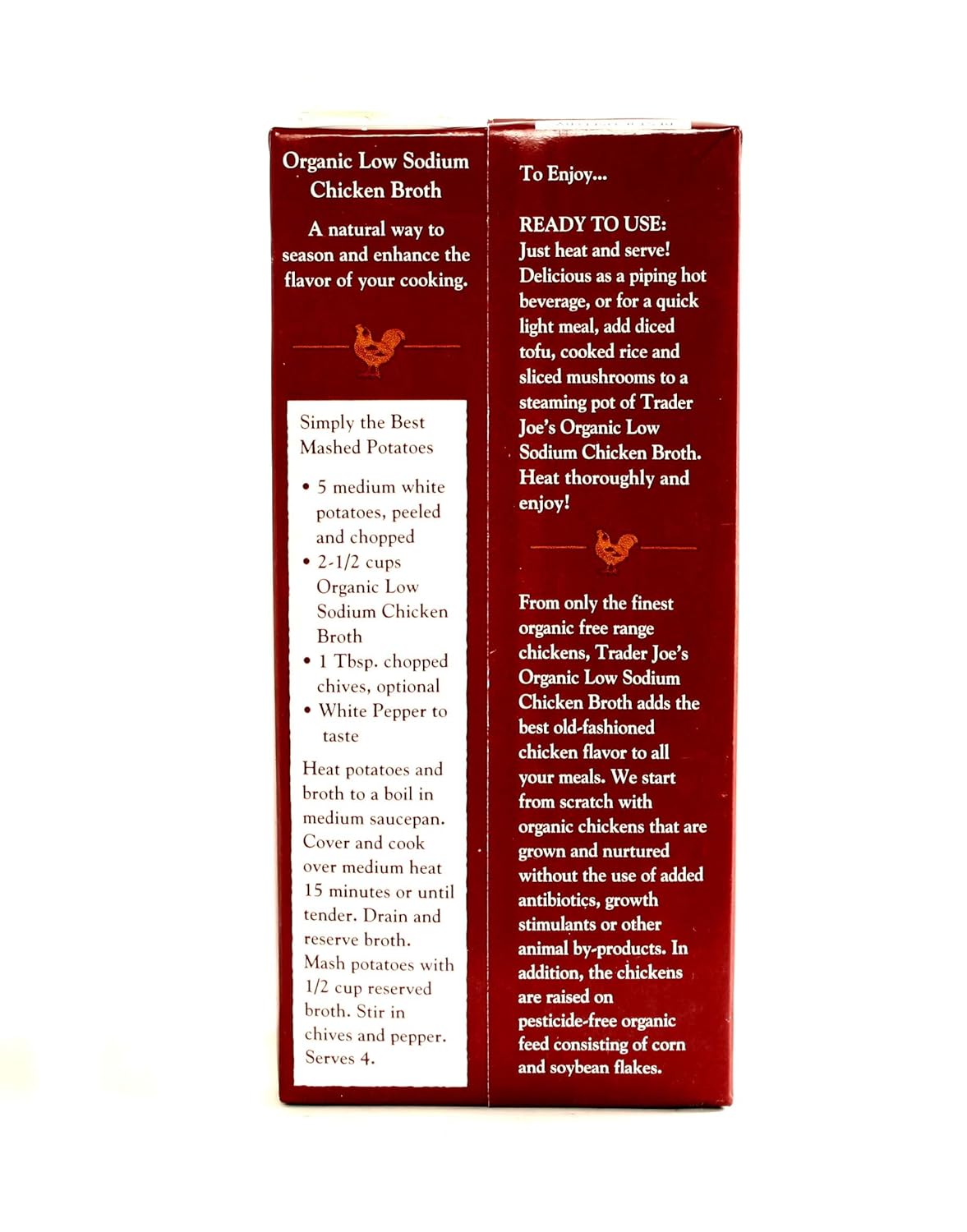 Trader Joe's Organic Low Sodium Chicken Broth 32 fl oz