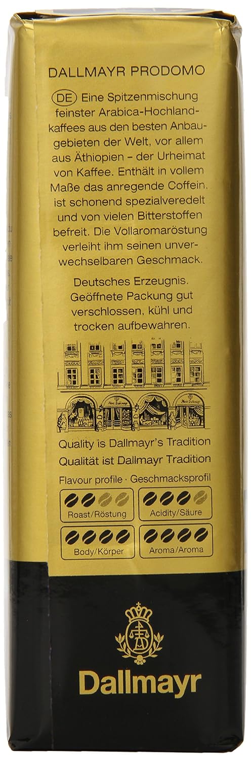 Dallmayr Gourmet Coffee, Prodomo (Ground), 8.8-Ounce Vacuum Packs (Pack of 3) by Dallmayr