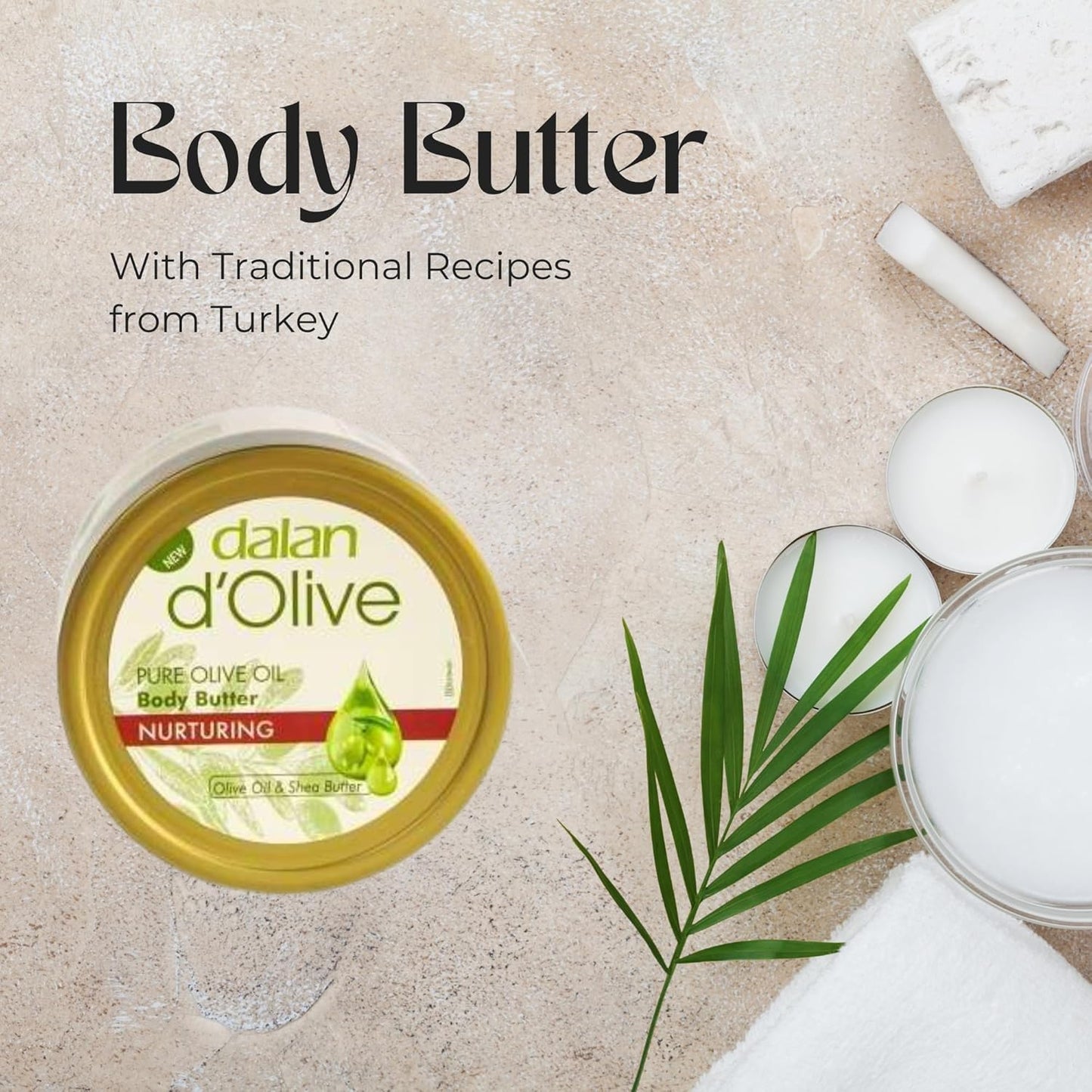 Dalan d Olive Olive Oil Body Butter Cream For Dry Skin 8.5 oz