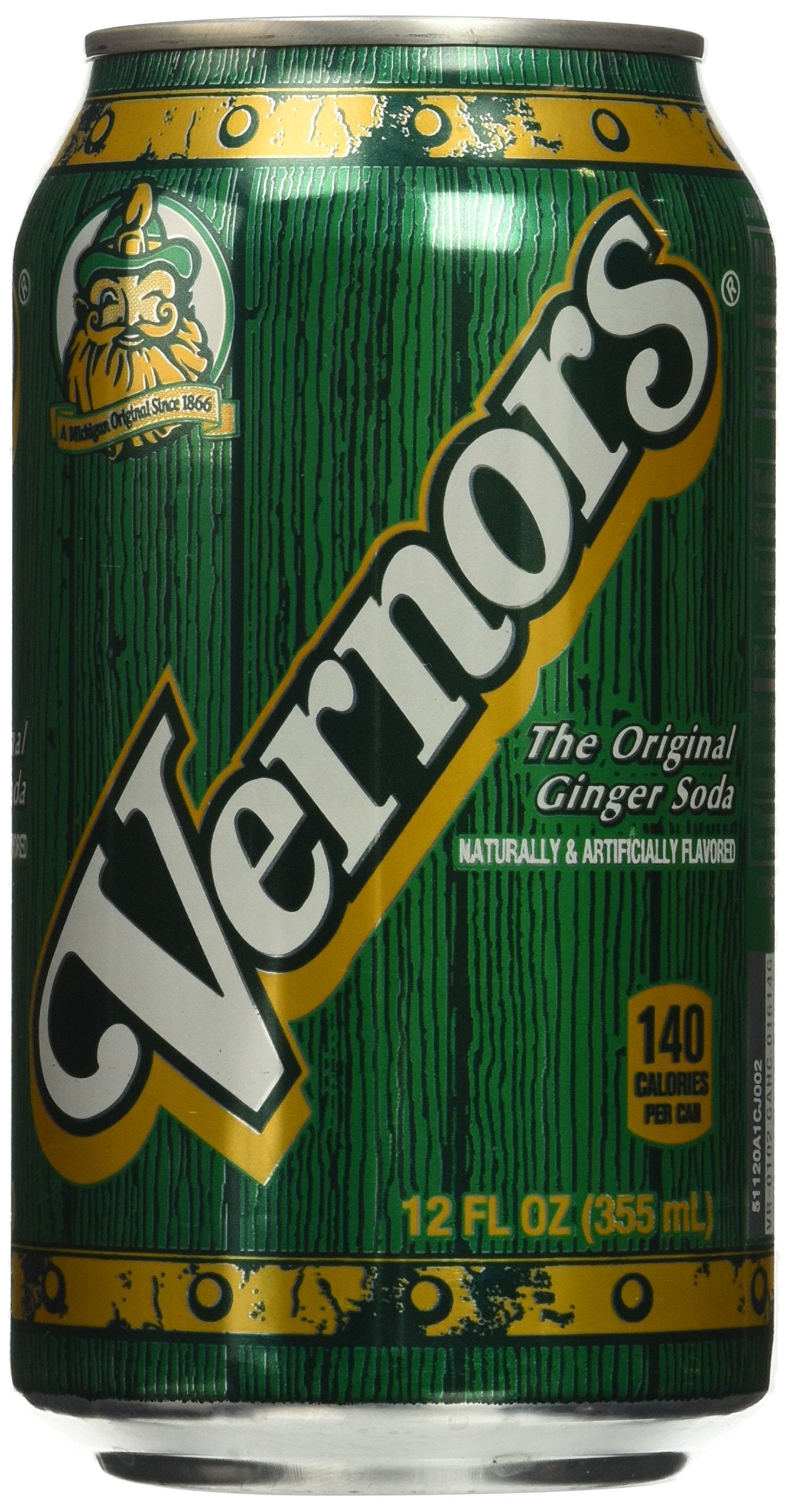 Vernors Ginger Ale Soda 12 oz Can (48 Cans)