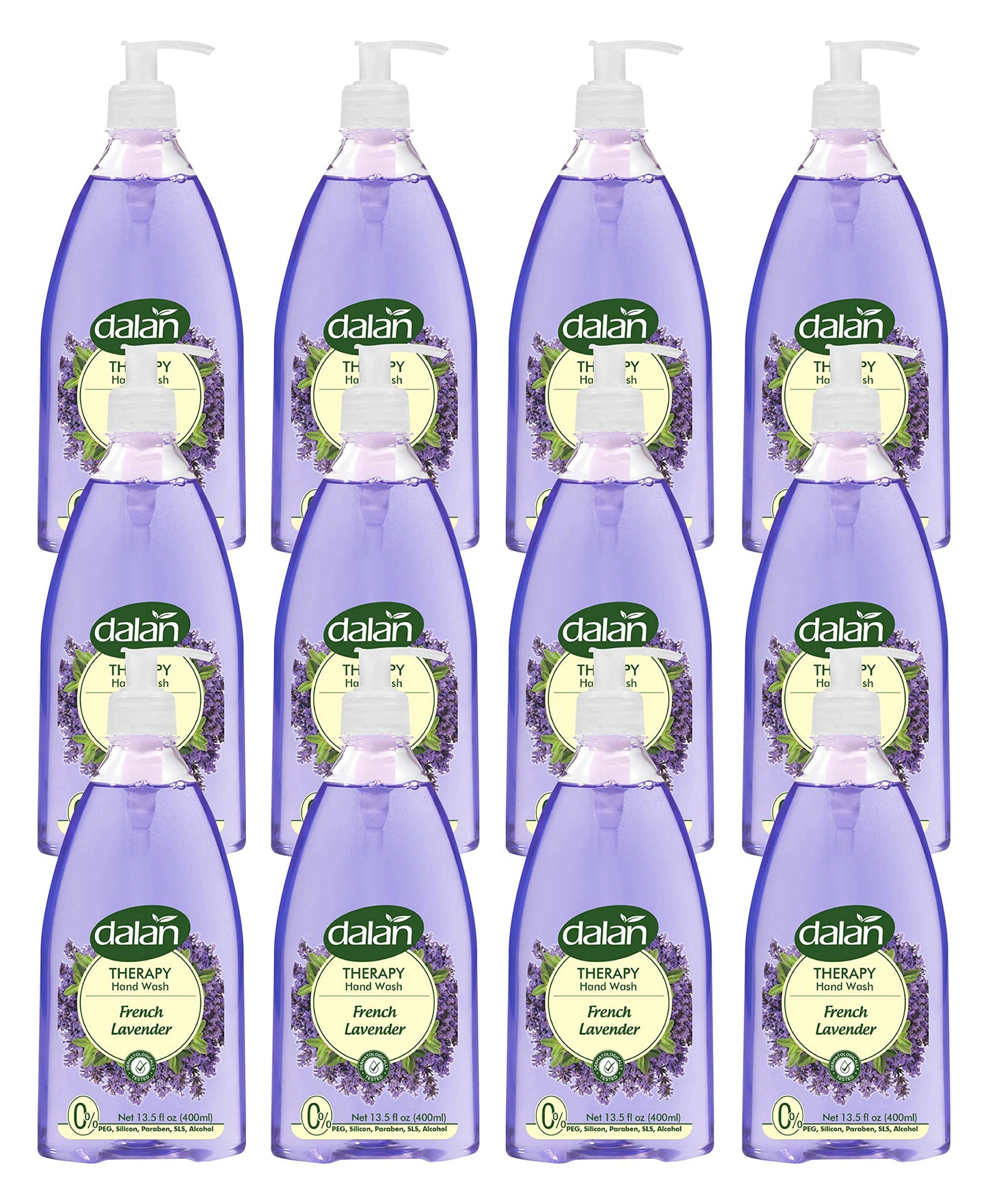 Dalan Therapy French Lavender Ultra Moisturizing Liquid Hand Soap for Normal and Dry Hands Fresh Clean and Soft Feeling (13.5 Fl Oz / 400 mL (Pack of 4))