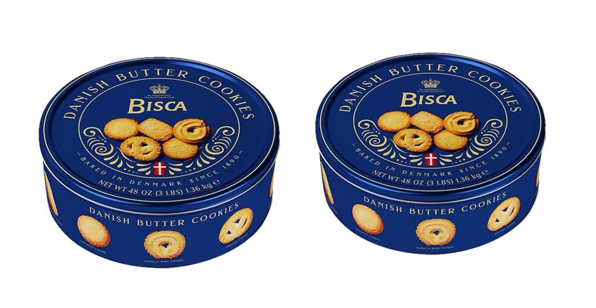 Bisca Danish Butter Cookies, 3 lb. ( 2 pack )