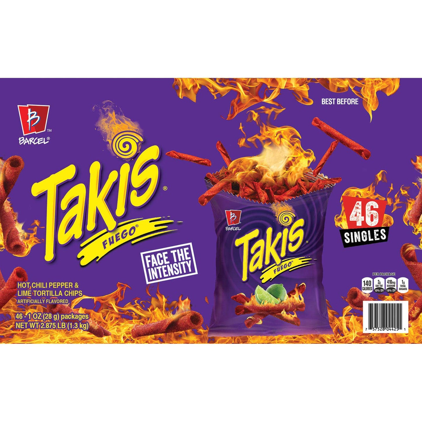 Barcel NCDVRRXK Takis Fuego, 2 Box of 46