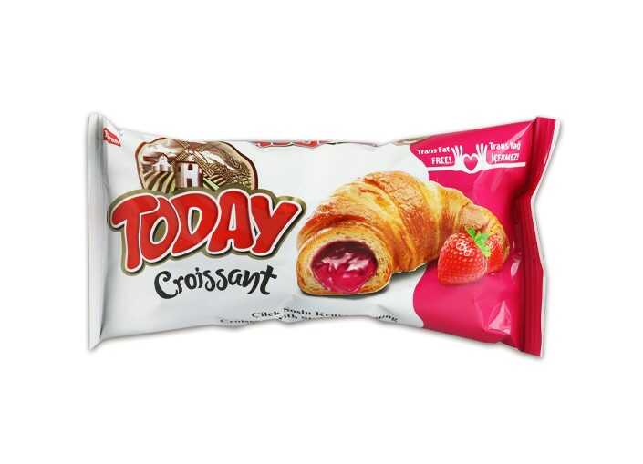 Today Strawberry Croissant | Individually Wrapped, Buttery Soft Croissant, Ready to eat Breakfast Pastry, or Lunchbox Snacks - Each pack contains 6 pastries, 2-pack deal for a total of 12 croissants byElvan